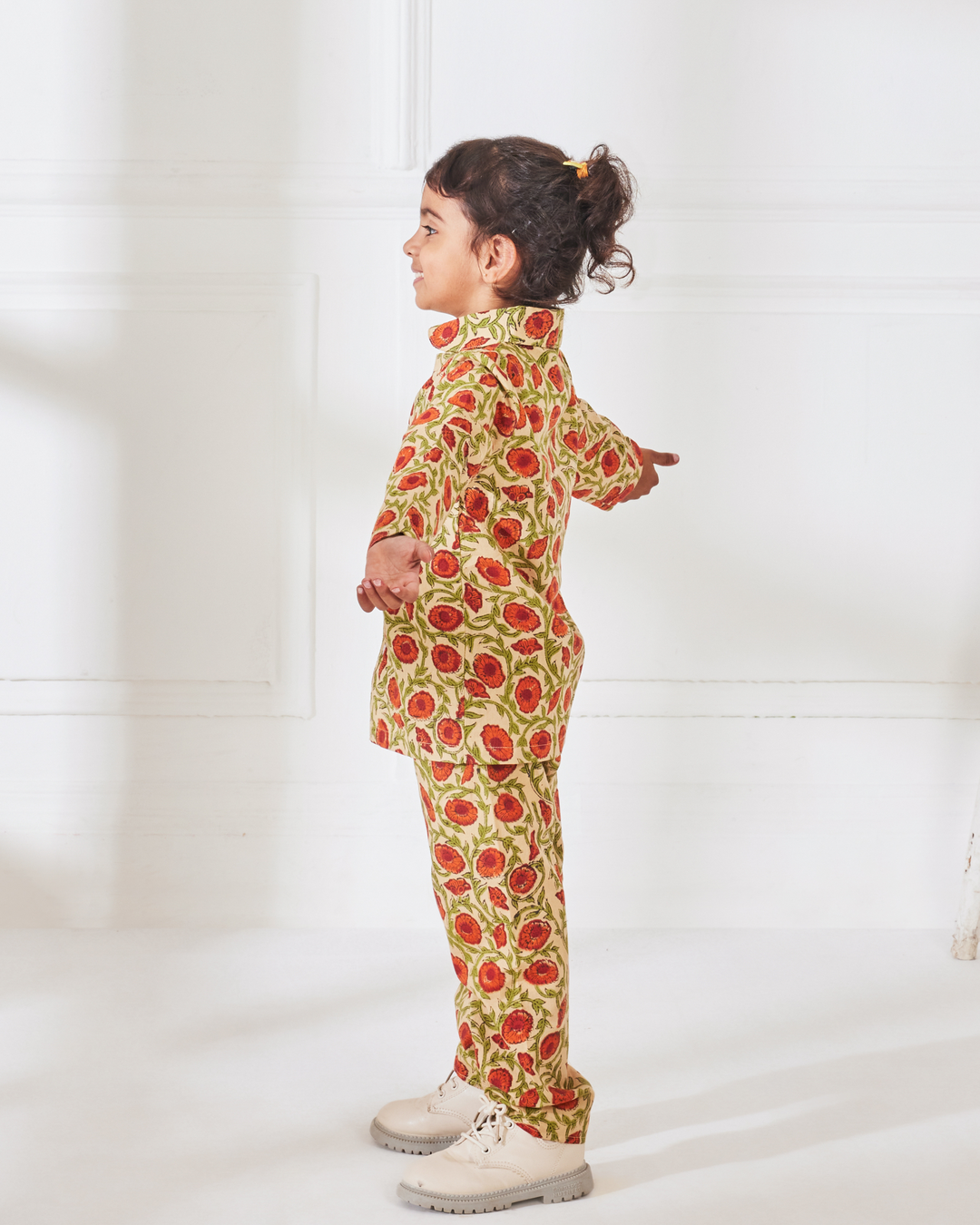 Mustard and Red Kids Night Suit