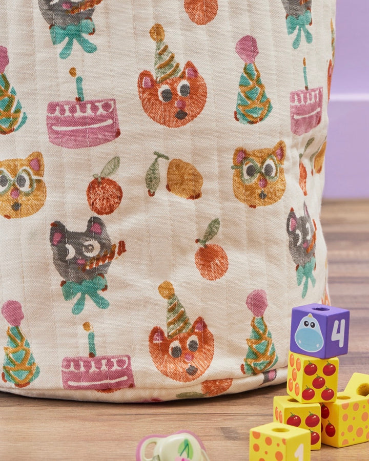 Cat’s Birthday Party Reversible Cloth Bag
