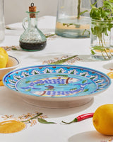 Blue Hand Painted Fish Plate
