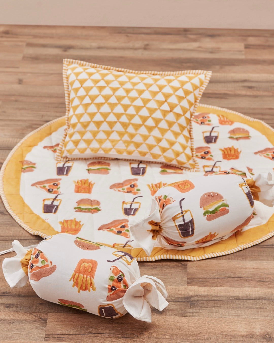 Foodie Baby Pillow and Toffee Bolster Set