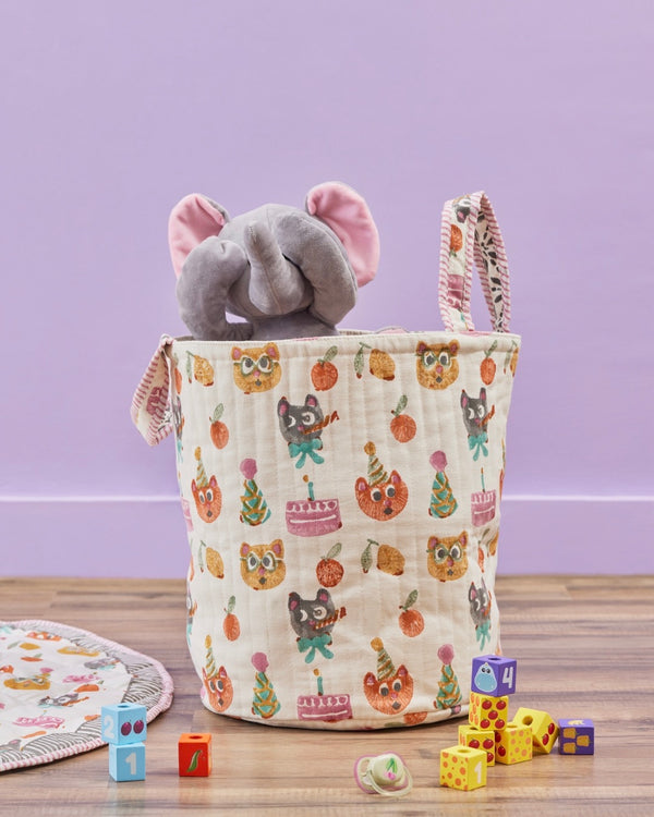Cat’s Birthday Party Reversible Cloth Bag