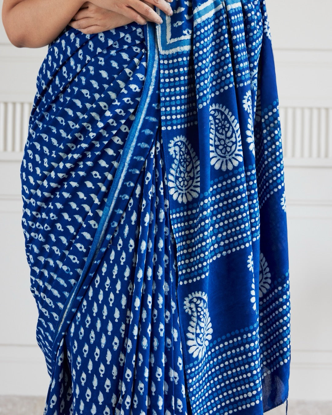 Ambika Indigo Modal Saree