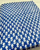 Blue Gadh Block Print Cotton Fabric