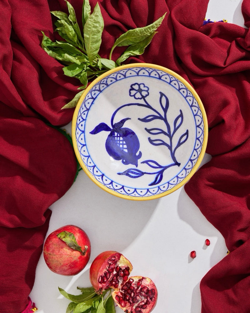 Pomegranate Hand Painted Bowl (Small)