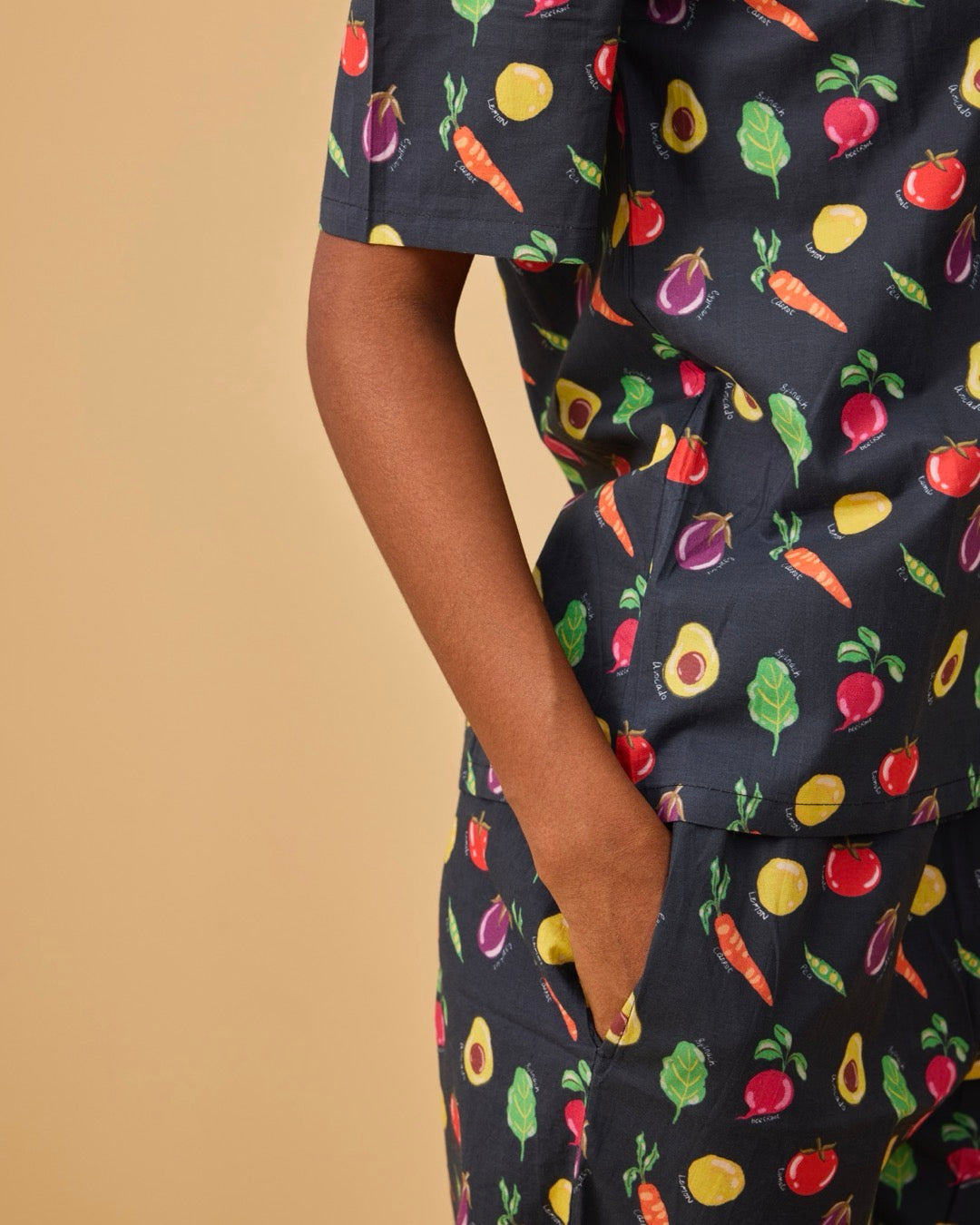 Veggies Loungewear Mulmul Pajama Set