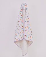 Rockets and Stars Hooded Toddler Towel