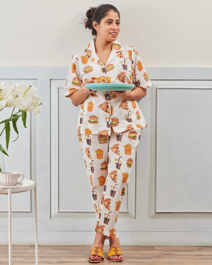 Foodie Mulmul Pajama Set
