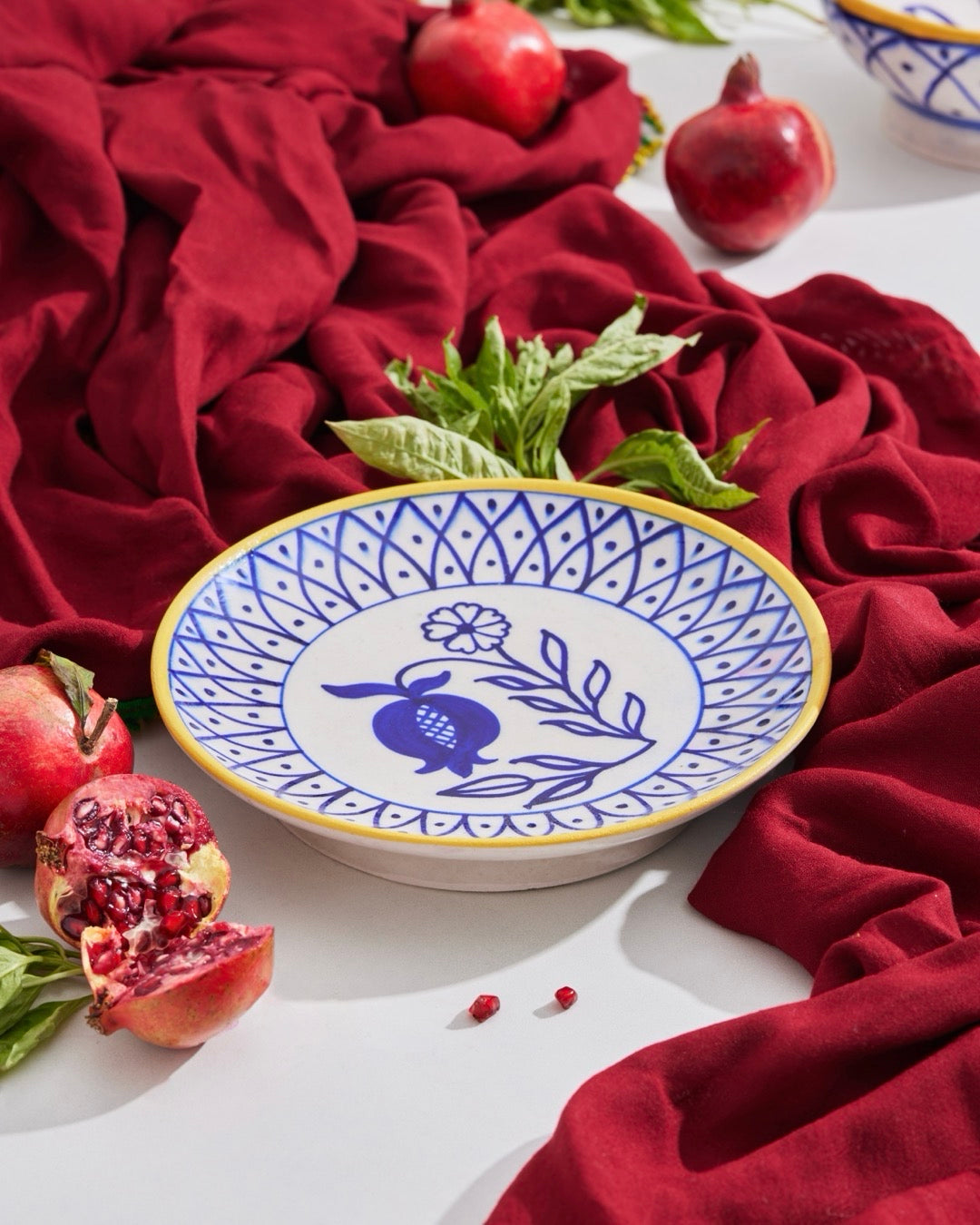 Pomegranate Hand Painted Plate