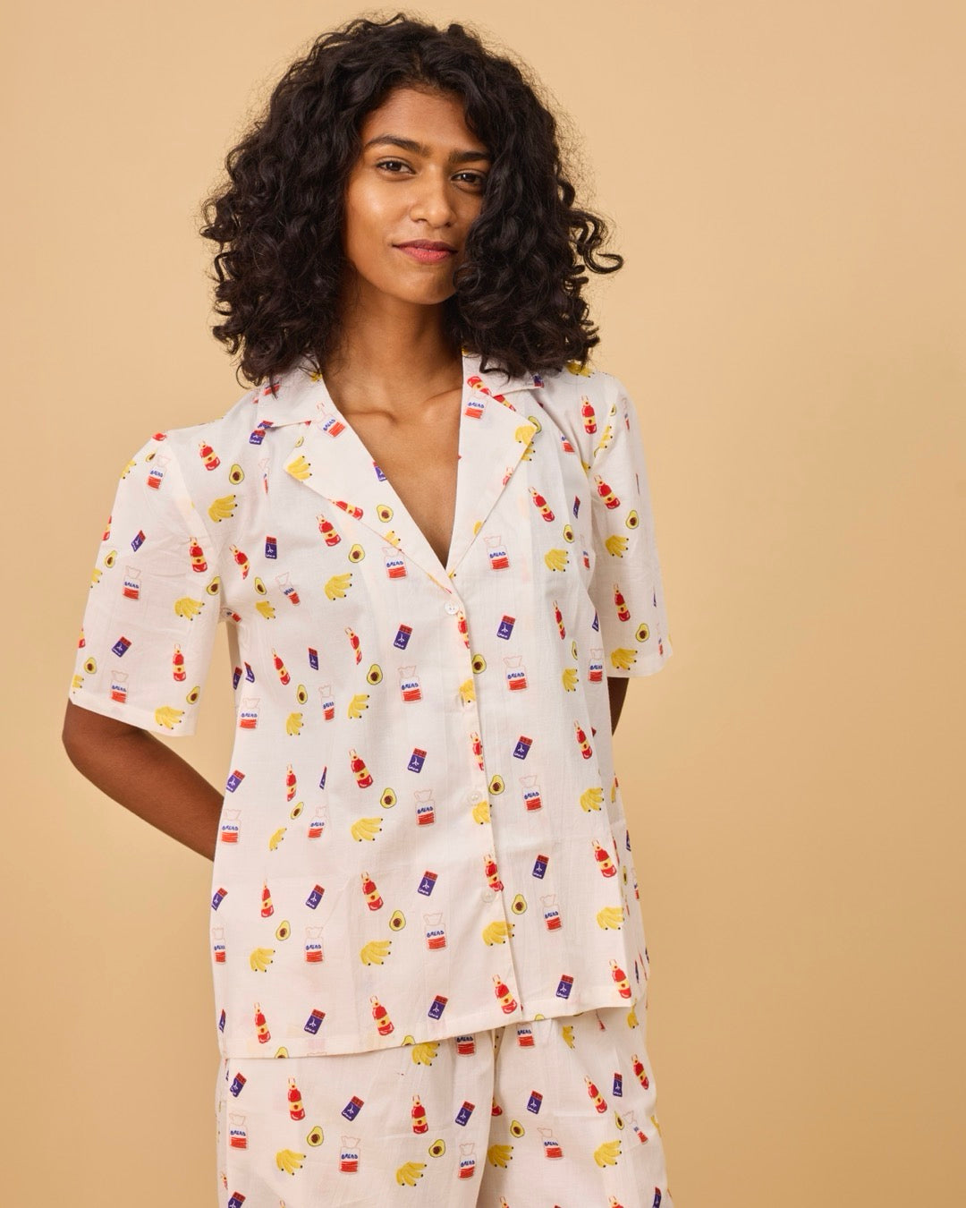 Grocery Shopping Shorts Loungewear Mulmul Set