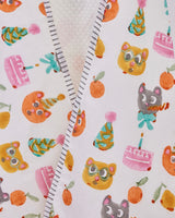 Cat’s Birthday Party Hooded Toddler Towel