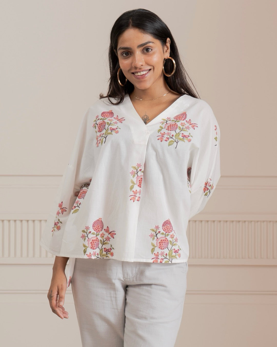 Anar Bagh Front Pleat Top