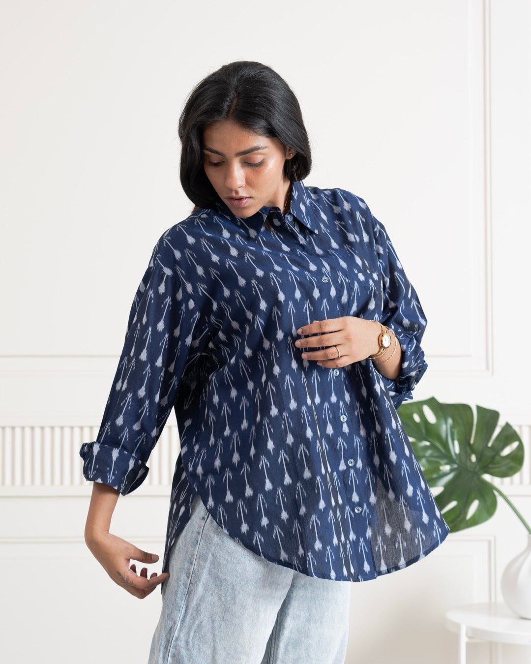 Blue Ikat Shirt