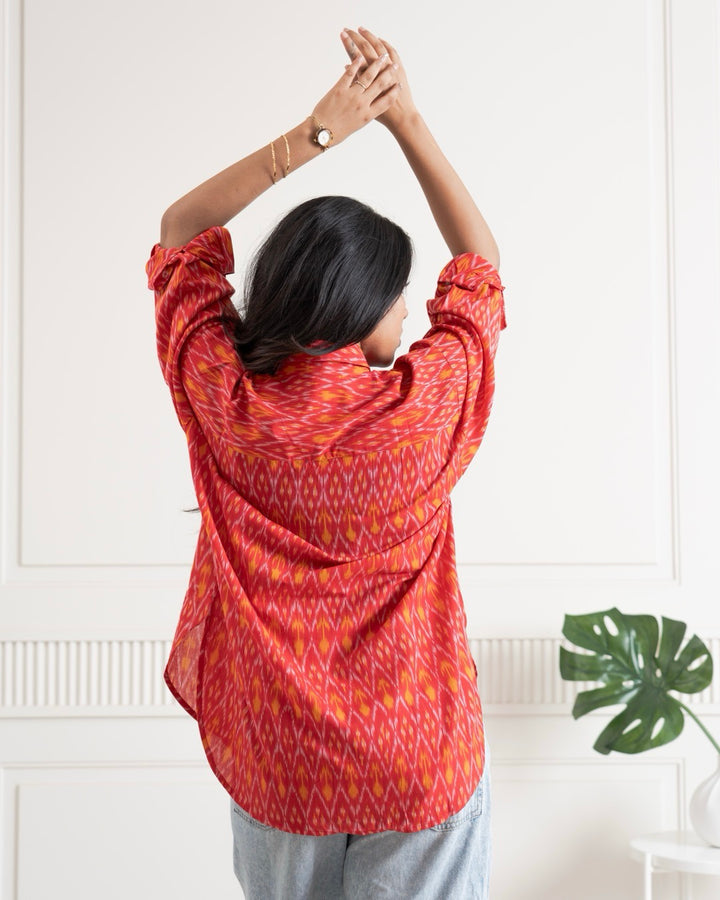 Red Ikat Shirt