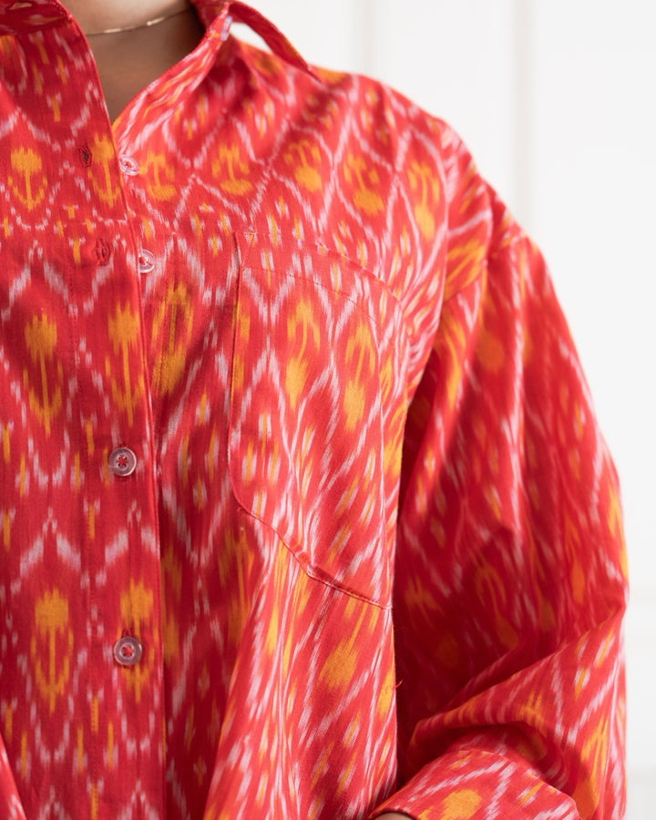 Red Ikat Shirt