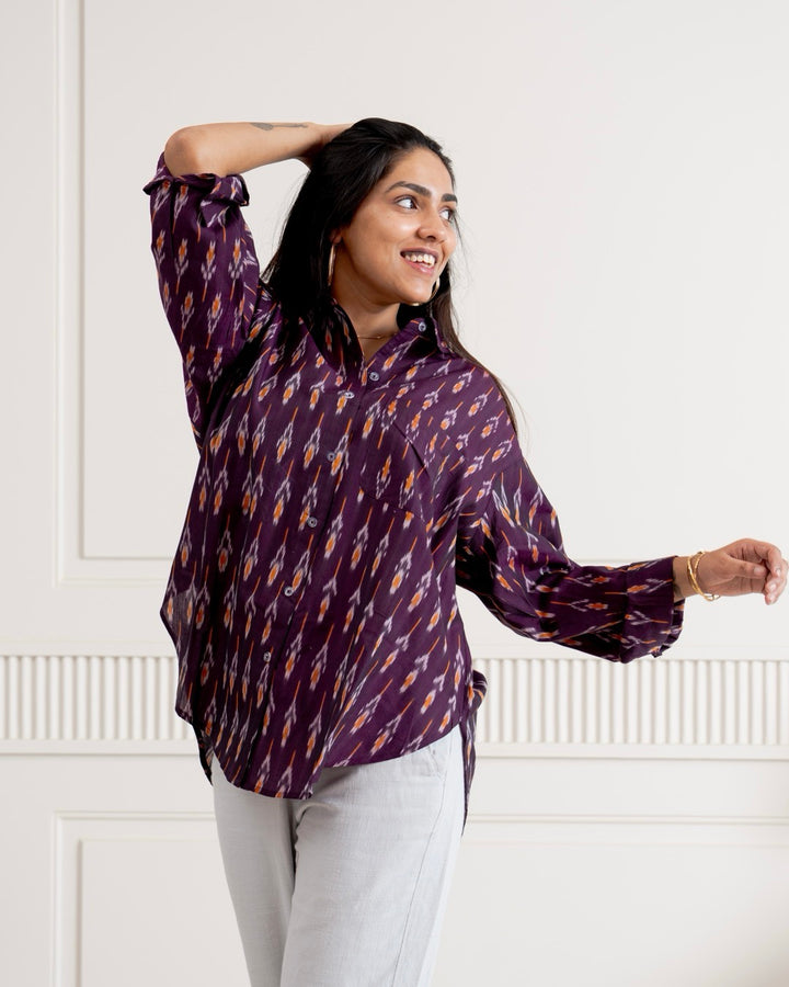 Purple Ikat Shirt