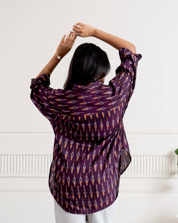 Purple Ikat Shirt