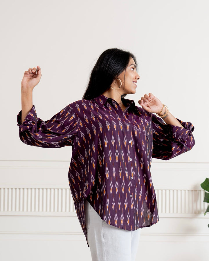 Purple Ikat Shirt