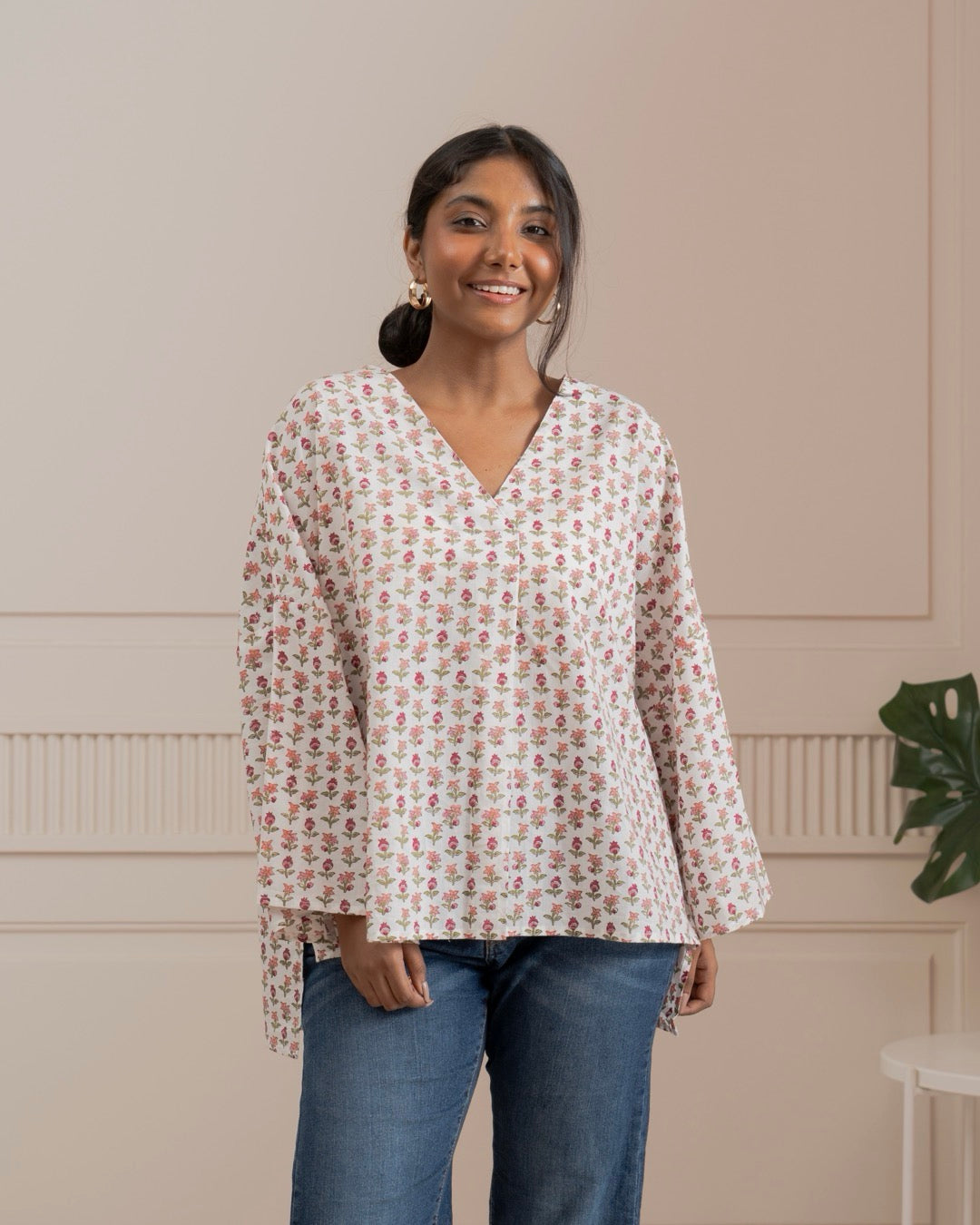 Anar Bagh Buti Front Pleat Top