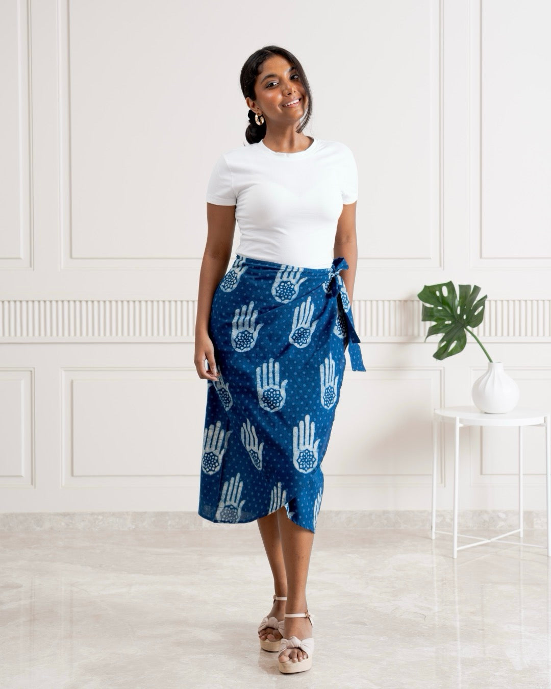 VIAVANDA STRINGS WRAP SKIRT BLACK VIAVANDA | 【RESTOCK】 PRE ORDER