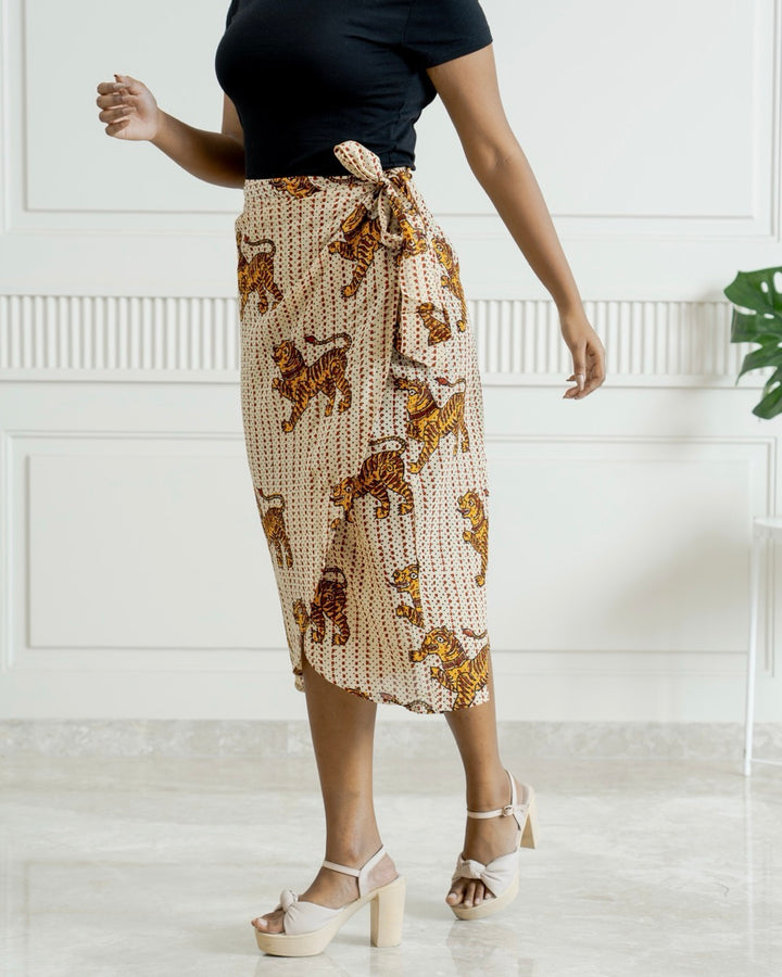 Sherni Bagru Wrap Around Skirt