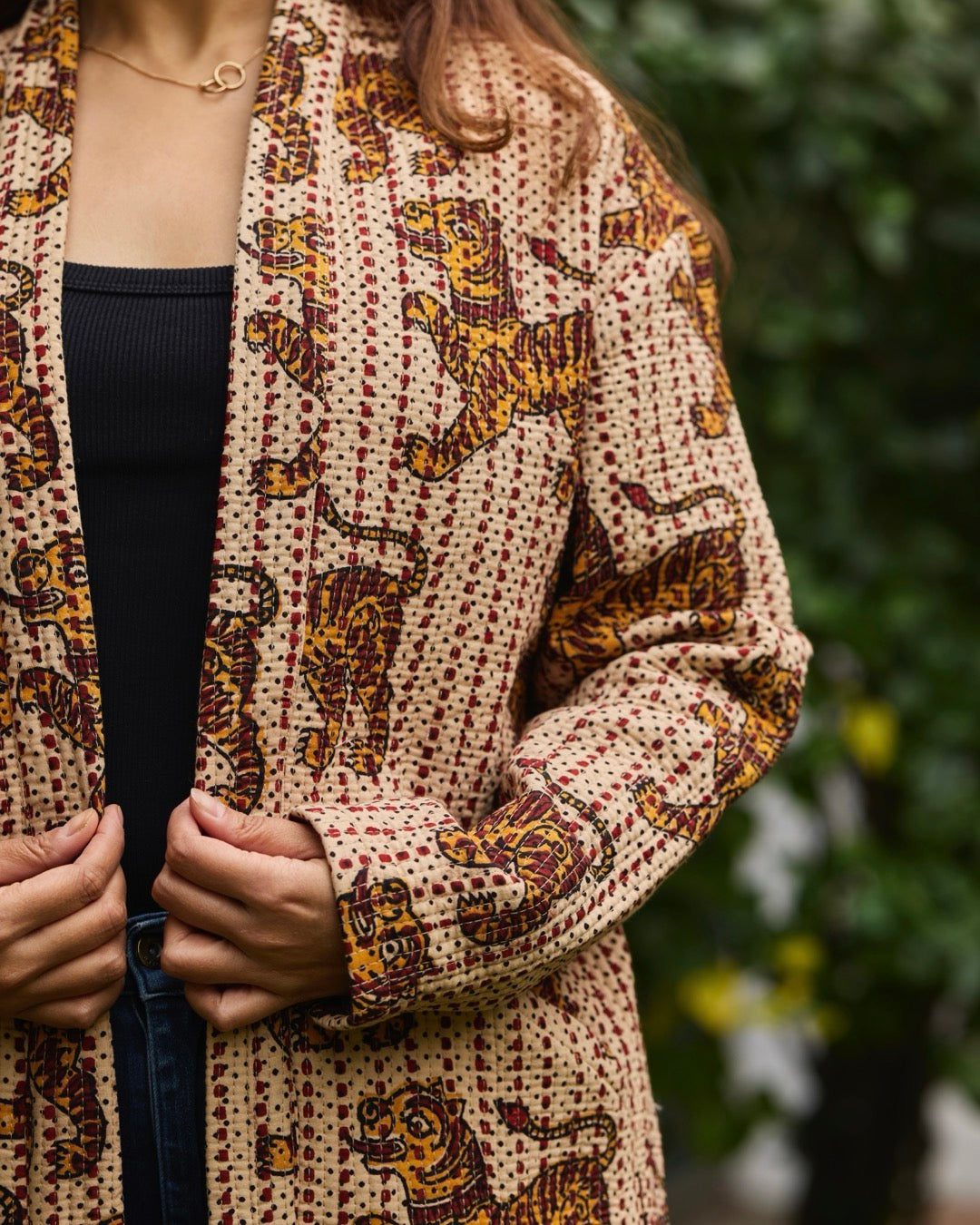 Bagru Sherni Quilted Shrug Jacket