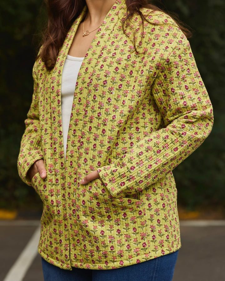 Anaar Jaal Quilted Shrug Jacket