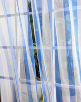 Positano Blue Kota Doria Sheer Curtain