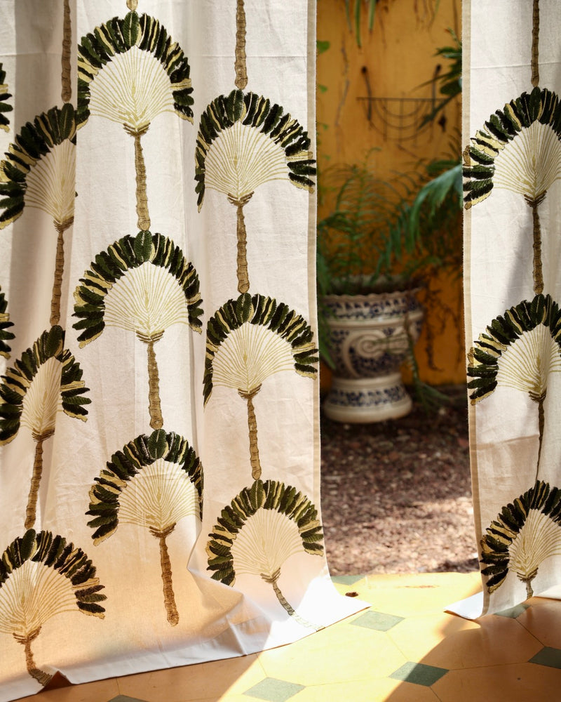 Traveller Palm Jaal Curtains