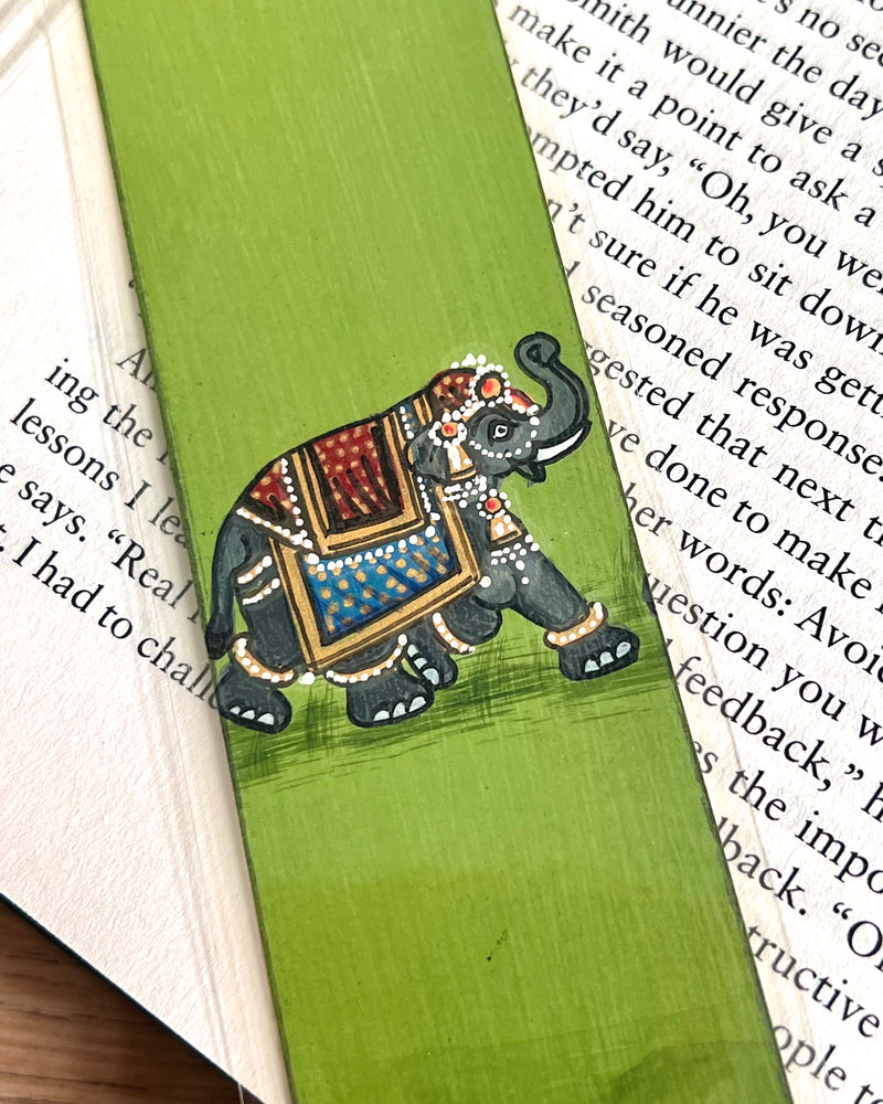 Elephant Miniature Painting Bookmark