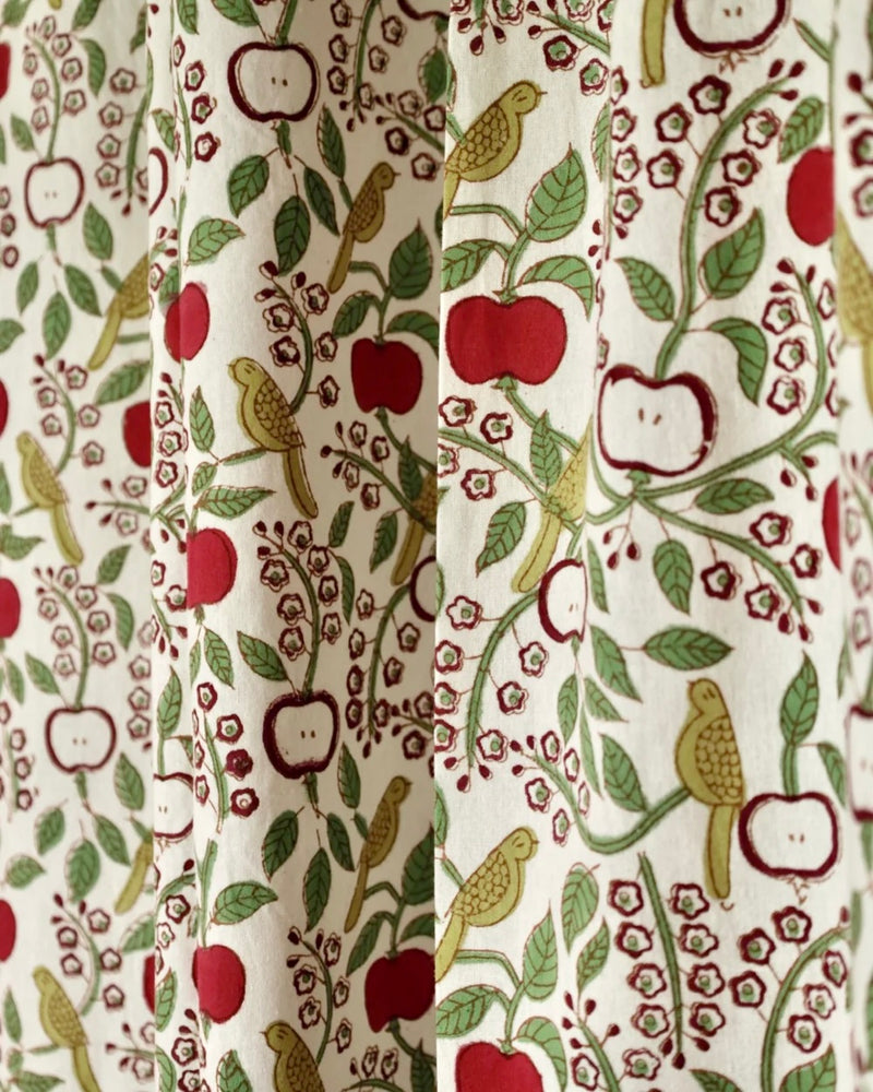 Apple Orchard Jaal Block Print Curtains