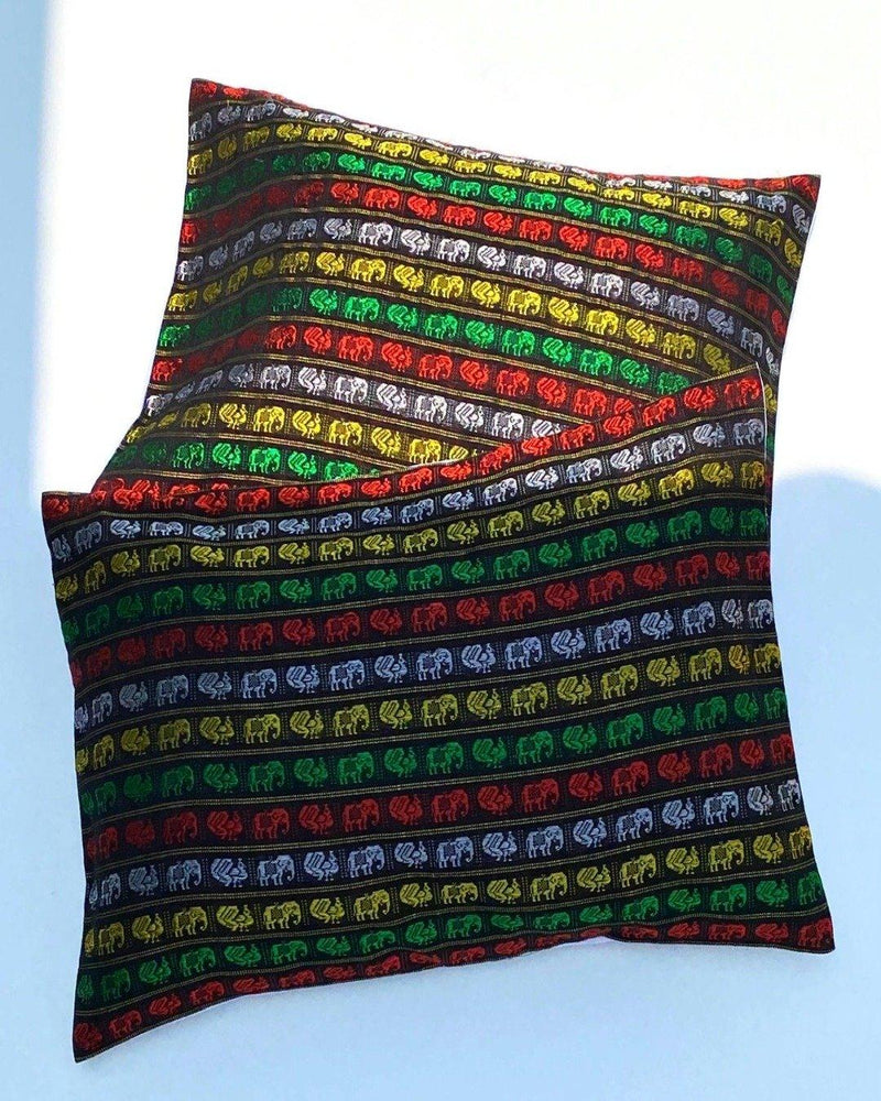 Haathi-mor Handwoven khun cushion - Rihaa