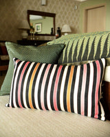 Stripes Mashru Lumbar Cushion with Star Mashru Square cushion