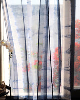 Indigo Shibori Kota Doria Curtains