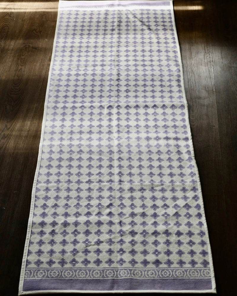 Periwinkle Tile Yoga Mat & Dhurrie