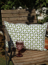 Traveller Palm Quilted Reversible Lumbar Cushion