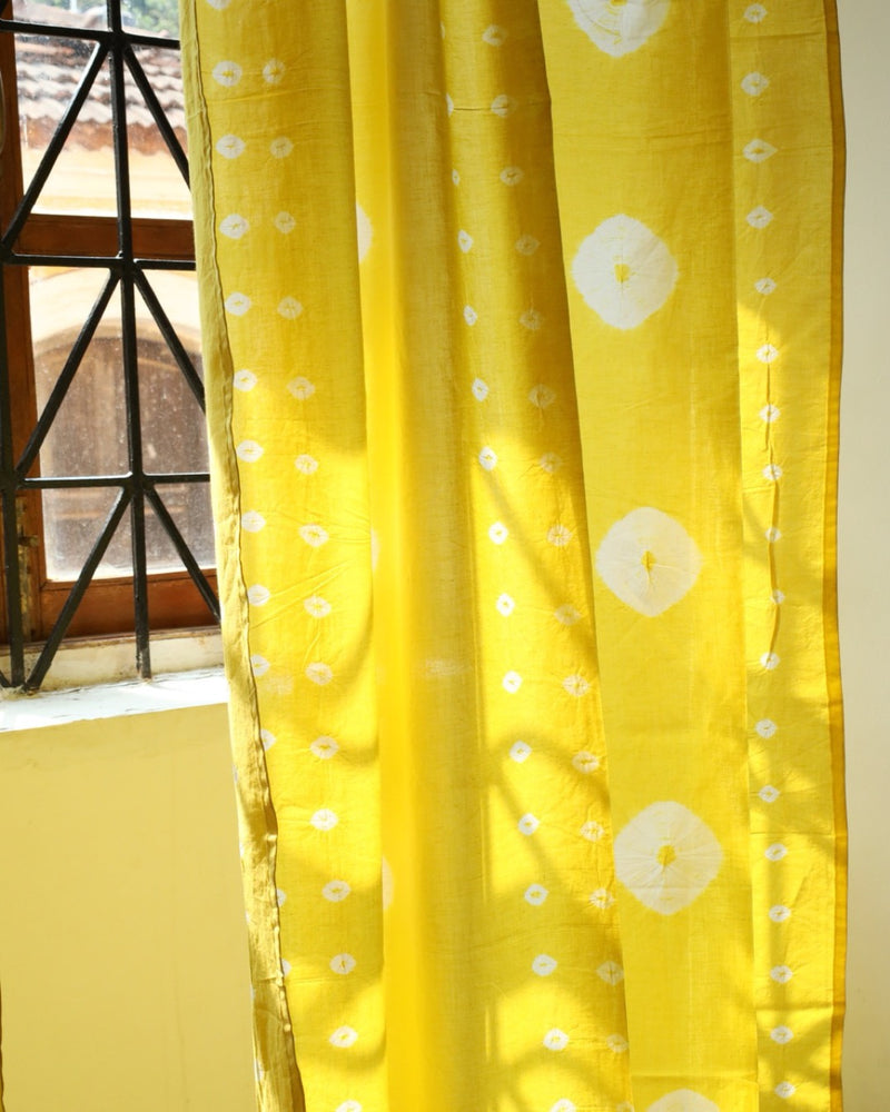 Dhoop Yellow Bandhej Curtains