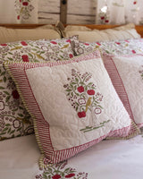 Apple themed cotton cushion cover with Apple orchard bed collection