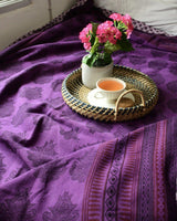 The Amethyst - Bagh Printed Cotton Reversible Khes - Rihaa