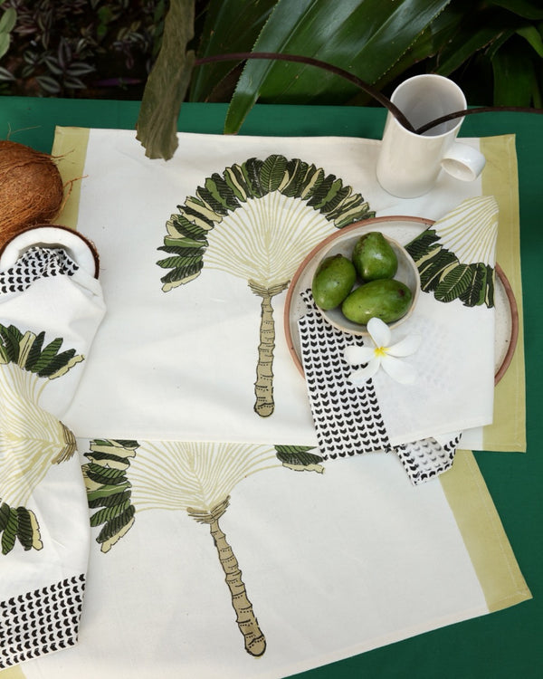 Traveller Palm Placemats and Napkins