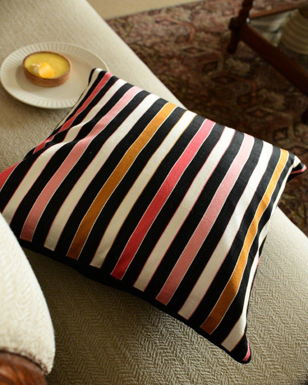 Stripes Square Cushion on Couch