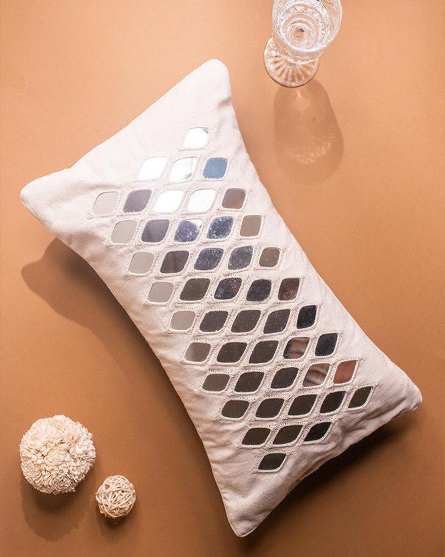 Kaju Katli - Rabari Mirror-work cushions - Rihaa