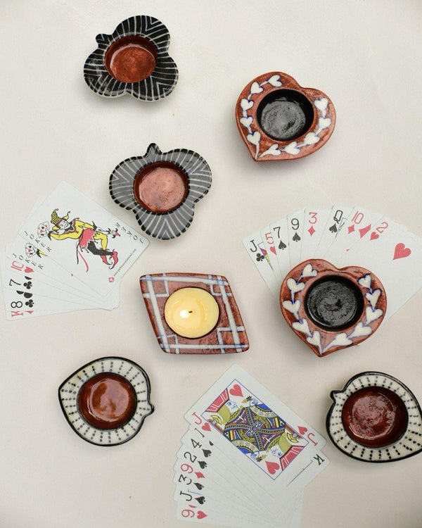 Playing Cards Reusable Diyas with Playing Cards