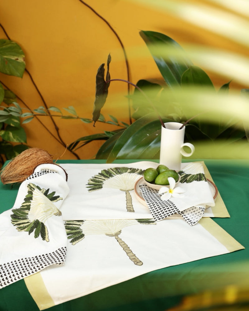Traveller Palm Placemats and Napkins