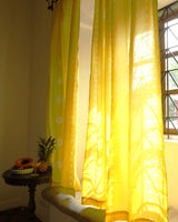 Dhoop Yellow Bandhej Curtains