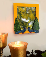 Peacock and Cypress Wall / Table Mirror - Rihaa