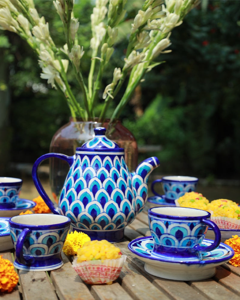 More Pankh Tea Pot and Teacup Set