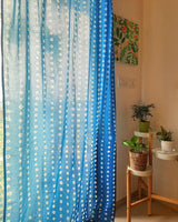 Blue Ombré Bandhej Tie Dye Curtain - Rihaa